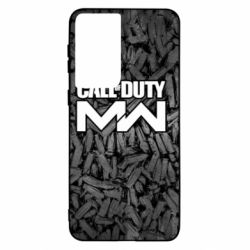 Чехол для Samsung S21 Call of Duty: MW in background bullets - PrintSalon