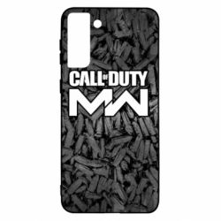 Чехол для Samsung S21 Ultra Call of Duty: MW in background bullets - PrintSalon