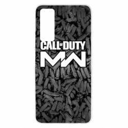 Чехол для Huawei P Smart 2021 Call of Duty: MW in background bullets - PrintSalon