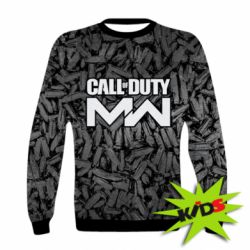 Детский 3D свитшот Call of Duty: MW in background bullets - PrintSalon