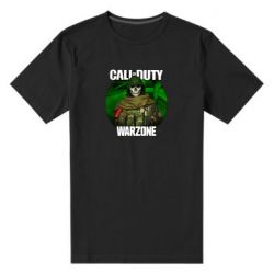 Мужская футболка премиум Call of duty Warzone ghost green background - PrintSalon