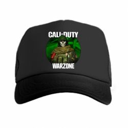 Кепка-тракер Call of duty Warzone ghost green background - PrintSalon