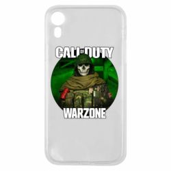 Чехол для iPhone XR Call of duty Warzone ghost green background