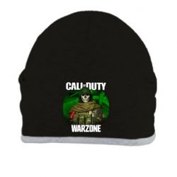Шапка Call of duty Warzone ghost green background - PrintSalon