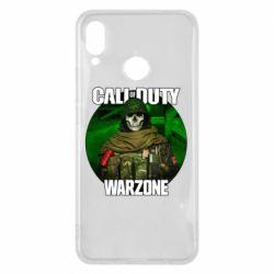 Чехол для Huawei P Smart Plus 2018 Call of duty Warzone ghost green background - PrintSalon