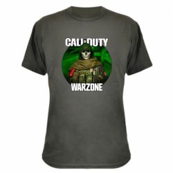 Камуфляжная футболка Call of duty Warzone ghost green background - PrintSalon