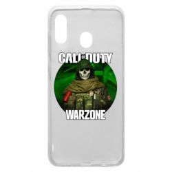 Чехол для Samsung A20 Call of duty Warzone ghost green background - PrintSalon
