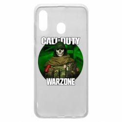 Чехол для Samsung A30 Call of duty Warzone ghost green background - PrintSalon