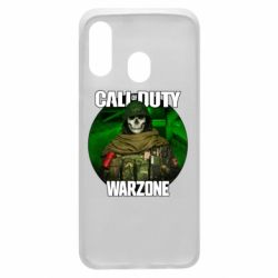 Чехол для Samsung A40 Call of duty Warzone ghost green background - PrintSalon
