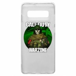 Чехол для Samsung S10+ Call of duty Warzone ghost green background - PrintSalon