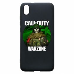 Чехол для Xiaomi Redmi 7A Call of duty Warzone ghost green background