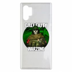 Чехол для Samsung Note 10 Plus Call of duty Warzone ghost green background - PrintSalon