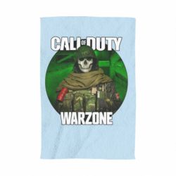Полотенце с принтом Call of duty Warzone ghost green background - PrintSalon