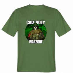 Мужская футболка Stedman Call of duty Warzone ghost green background - PrintSalon