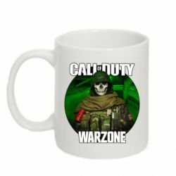 Чашка 320ml Call of duty Warzone ghost green background