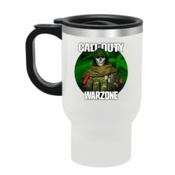 Термокружка Call of duty Warzone ghost green background - PrintSalon