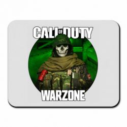 Коврик для мыши Call of duty Warzone ghost green background - PrintSalon