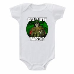 Детский бодик Call of duty Warzone ghost green background - PrintSalon