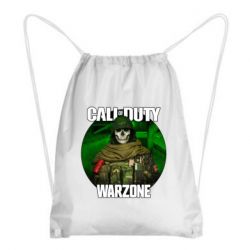 Рюкзак-мешок Call of duty Warzone ghost green background - PrintSalon