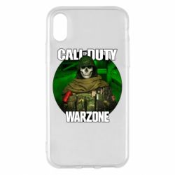 Чехол для iPhone X/Xs Call of duty Warzone ghost green background - PrintSalon