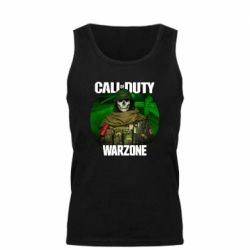 Мужская майка Call of duty Warzone ghost green background - PrintSalon