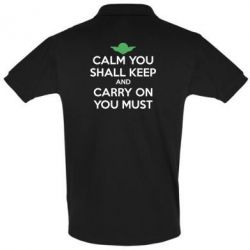 Мужское поло Calm you shall keep - PrintSalon