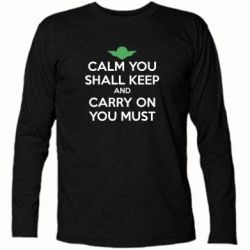 Футболка с длинным рукавом Calm you shall keep - PrintSalon