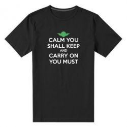 Мужская футболка премиум Calm you shall keep - PrintSalon