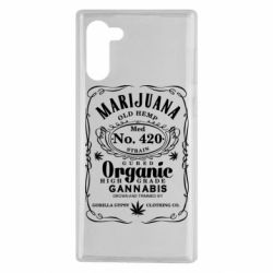 Чохол для Samsung Note 10 Cannabis label - PrintSalon