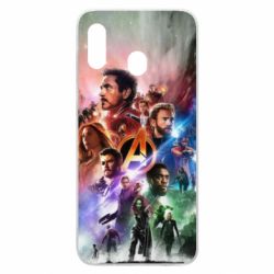 Чехол для Samsung A20 Canvas marvel universe - PrintSalon