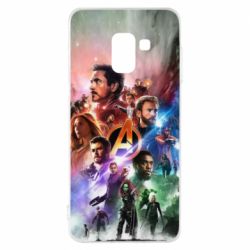 Чехол для Samsung A8 2018 Canvas marvel universe - PrintSalon