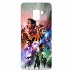 Чехол для Samsung A8+ 2018 Canvas marvel universe - PrintSalon