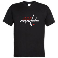 Мужская футболка  с V-образным вырезом Capitals - PrintSalon