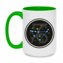Чашка двухцветная 420ml Capricorn constellation - PrintSalon
