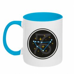 Чашка двухцветная 320ml Capricorn constellation - PrintSalon