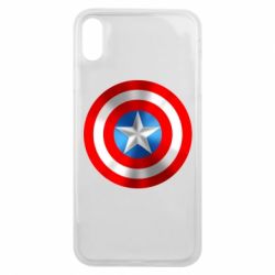 Чехол для iPhone Xs Max Captain America 3D Shield - PrintSalon