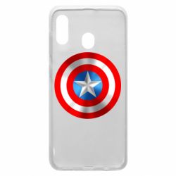 Чехол для Samsung A20 Captain America 3D Shield - PrintSalon