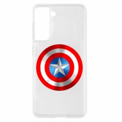 Чехол для Samsung S21 Captain America 3D Shield - PrintSalon