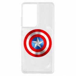 Чехол для Samsung S21 Ultra Captain America 3D Shield - PrintSalon