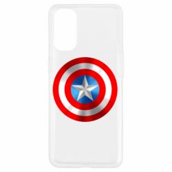 Чехол для Oppo Reno 4 Captain America 3D Shield - PrintSalon