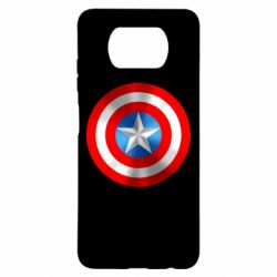 Чехол для Xiaomi Poco X3 Captain America 3D Shield - PrintSalon