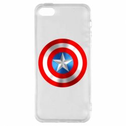 Чехол для iPhone5/5S/SE Captain America 3D Shield - PrintSalon