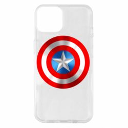 Чехол для iPhone 14 Captain America 3D Shield - PrintSalon