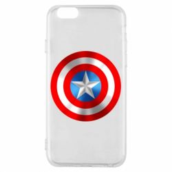 Чехол для iPhone 6/6S Captain America 3D Shield - PrintSalon