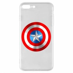 Чехол для iPhone 8 Plus Captain America 3D Shield - PrintSalon