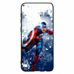 Чехол для Samsung A30 Captain America and splashes - PrintSalon