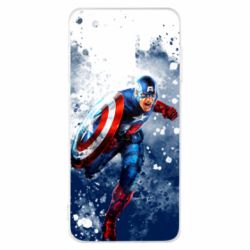 Чехол для Samsung A8 2018 Captain America and splashes - PrintSalon