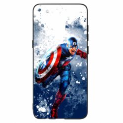 Чехол для Samsung A8+ 2018 Captain America and splashes - PrintSalon