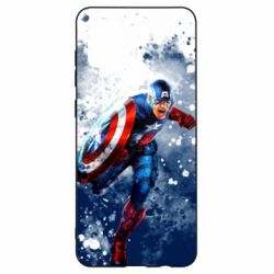 Чехол для Samsung A21s Captain America and splashes - PrintSalon