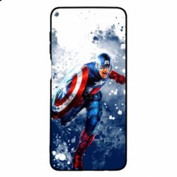 Чехол для Samsung M51 Captain America and splashes - PrintSalon